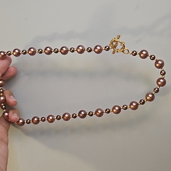 Set of 2 pearl imitation necklace - Picture 3 of 7